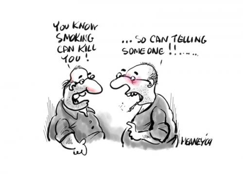 Cartoon: Smoking (medium) by John Meaney tagged smoke,mad
