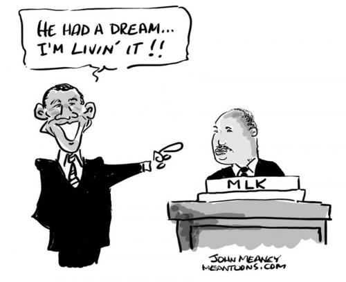 Cartoon: The First Black President (medium) by John Meaney tagged black,president