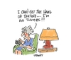 Cartoon: Texting (small) by John Meaney tagged cell,text,thumbs,old