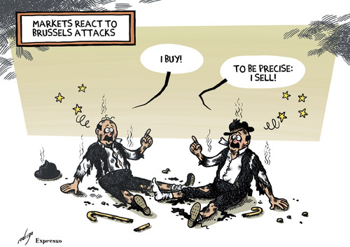 Cartoon: Marketerror in Brussels (medium) by rodrigo tagged brussels,terror,attacks,europe,eu,security,islamic,state,isis