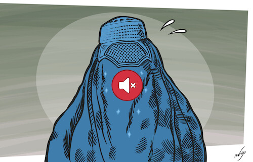 Cartoon: Mutaliban mode (medium) by rodrigo tagged afghanistan,taliban,oppression,rule,silence,women,female,voice,public,speech,prayers,religion,schools,education,work,gym,salon,society,international,politics,democracy,terrorism,terror,freedom,equality,afghanistan,taliban,oppression,rule,silence,women,female,voice,public,speech,prayers,religion,schools,education,work,gym,salon,society,international,politics,democracy,terrorism,terror,freedom,equality