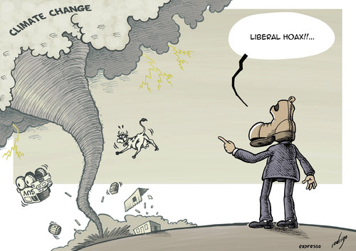 Cartoon: Oklahoma tornado (medium) by rodrigo tagged oklahoma,tornado,usa,united,states,climate,change,hoax,tragedy