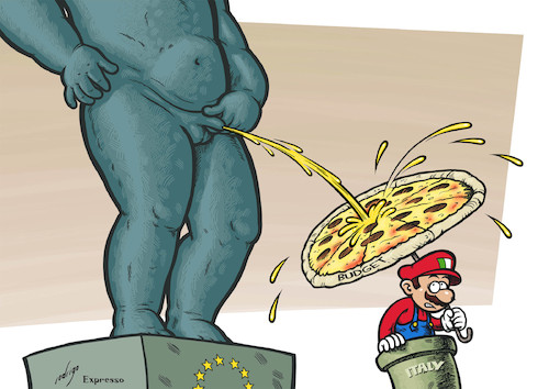 Cartoon: Rejectaly (medium) by rodrigo tagged italy,budget,2019,eu,european,commission,economy,finance,debt,deficit