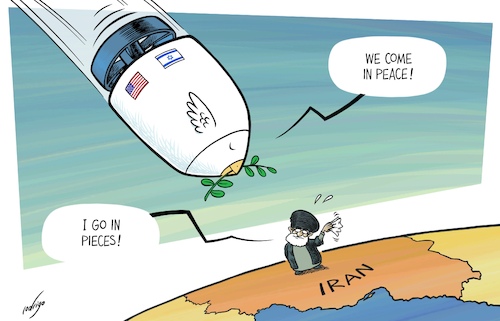 Cartoon: Shattered peace (medium) by rodrigo tagged iran,middleeast,war,usa,israel,airstrikes,military,attacks,ayatollahalikhamenei,donaldtrump,conflict,international,politics,irgc,terror,trump,peace,iran,middleeast,war,usa,israel,airstrikes,military,attacks,ayatollahalikhamenei,donaldtrump,conflict,international,politics,irgc,terror,trump,peace