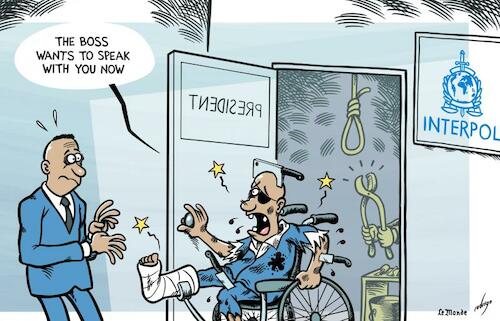 Cartoon: Torturaisi (medium) by rodrigo tagged international,police,agency,interpol,president,torture,ahmed,naser,alraisi,uae,emirates,security,intelligence,human,rights,politics,society