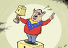 Cartoon: Chavez wins elections (small) by rodrigo tagged venezuela president hugo chavez parliament elections