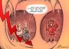 Cartoon: The infernal drop (small) by rodrigo tagged economy crisis financial international banks greed sin hell demon devil