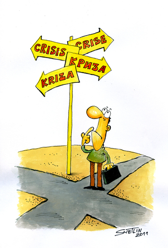 Cartoon: ? (medium) by Svetlin Stefanov tagged crisis