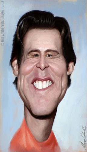 Cartoon: Jim Carrey (medium) by alvarocabral tagged caricature,caricatura,actor