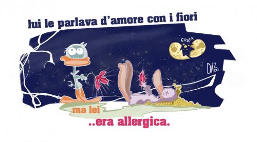 Cartoon: allergia amorosa (medium) by dan8 tagged dan8,duck,cartoon