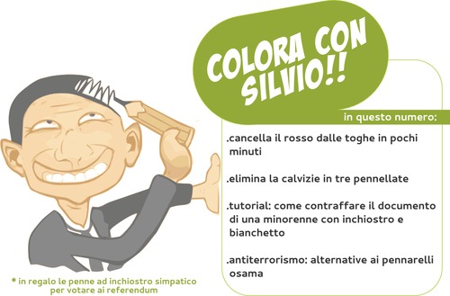 Cartoon: colora con silvio! (medium) by dan8 tagged satira,sivlio,referendum