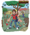 Cartoon: Zombie Residenz (small) by embe tagged zombie,monster,horror