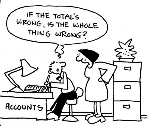 Cartoon: accounting (medium) by Flantoons tagged accounts,accountant,business,office,boss,manager,money,finance,profit,staff,employ,computer,it,pc,internet