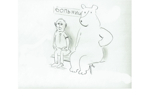 Cartoon: Putin new vaccine (medium) by SteveWeatherill tagged putin,vaccine,russian,covid
