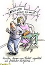 Cartoon: Die Aggressionsschwelle (small) by KritzelJo tagged ohrwurm,mann,frau,bügelbrett,bügeleisen,gesang,schmerzen,aggression
