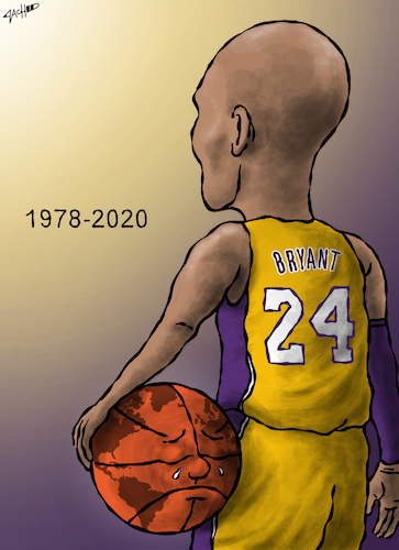 Cartoon: Kobe Bryant 1978-2020 (medium) by cartoonistzach tagged sports,basketball,kobe,bryant,nba,caricature,sports,basketball,kobe,bryant,nba,caricature