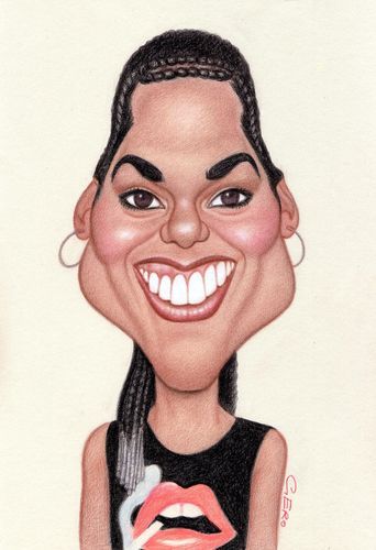 Cartoon: Alicia Keys (medium) by Gero tagged caricature