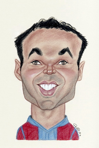 Cartoon: Andres Iniesta (medium) by Gero tagged caricature
