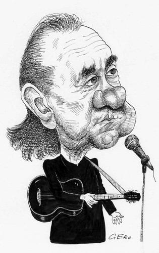 Cartoon: Johnny Cash (medium) by Gero tagged caricarure