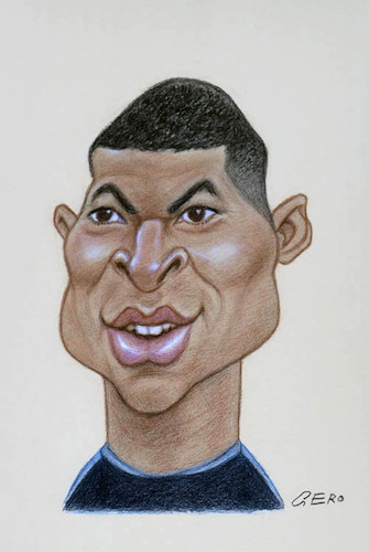 Cartoon: Kylian Mbappe (medium) by Gero tagged caricature