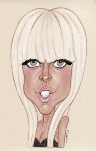 Cartoon: Lady Gaga (medium) by Gero tagged caricature