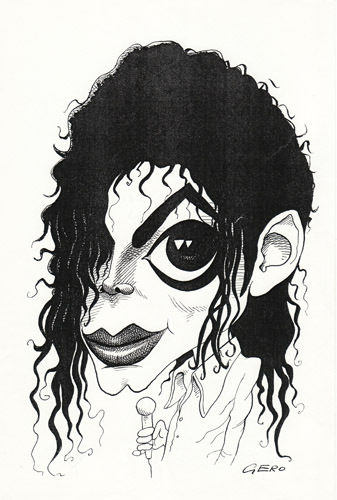 Cartoon: Michael Jackson (medium) by Gero tagged caricature