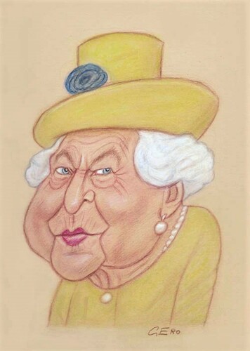 Cartoon: Queen Elizabeth II (medium) by Gero tagged caricature