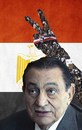 Cartoon: revolution in Egypt (small) by tanerbey tagged revolution,egypt,hosni,mobarak