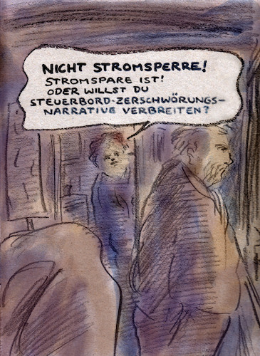 Cartoon: dunkel (medium) by Bernd Zeller tagged strom
