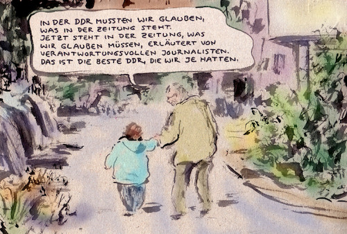 Cartoon: Nicht gleichsetzbar (medium) by Bernd Zeller tagged ddr