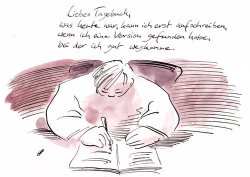 Cartoon: Tagebucheintrag (medium) by Bernd Zeller tagged tagebuch