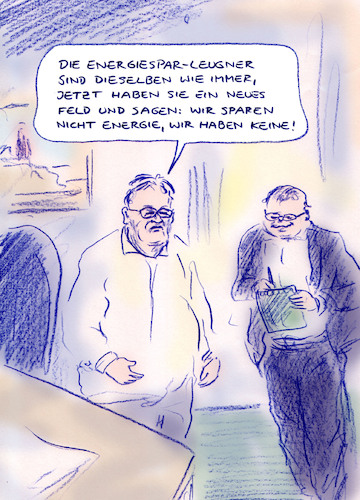Cartoon: vorhersehbar (medium) by Bernd Zeller tagged energiesparen