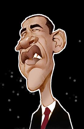 Cartoon: Obama Barack (medium) by Nenad Vitas tagged politics,portrait
