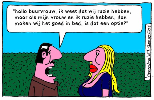 Cartoon: Koos en Thea (medium) by hansha tagged koos,thea,hansha,liefde,relatie,communicatie