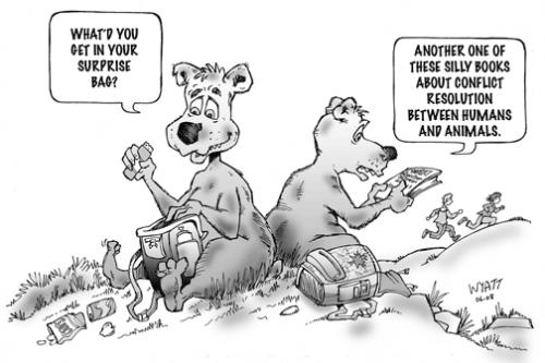 Cartoon: Be Bear Aware (medium) by wyattsworld tagged wildlife,politics,nature