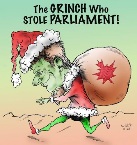 Cartoon: The Grinch (medium) by wyattsworld tagged politics,harper,grinch