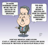 Cartoon: Moore is less (small) by wyattsworld tagged canada,archives,librarians