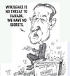 Cartoon: WikiLeaks woes (small) by wyattsworld tagged wikileaks,canada,mackay