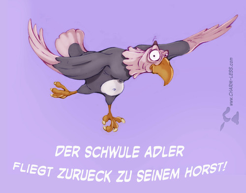 Cartoon: Horst (medium) by Charmless tagged adler,schwul,horst,rosa