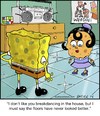 Cartoon: Breakin Spongebob (small) by noodles tagged breakdancing spongebob squarepants cartoons clean floor