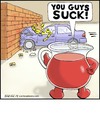 Cartoon: Kool-Aid (small) by noodles tagged kool,aid,crash,test,dummies,brick,wall