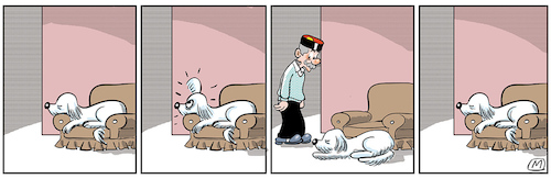 Cartoon: hearing (medium) by zule tagged hearing,armchair,dog