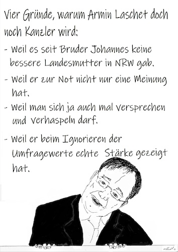 Cartoon: Kanzler Laschet (medium) by Stefan von Emmerich tagged laschet,kanzler,merz,cdu,wahl,söder