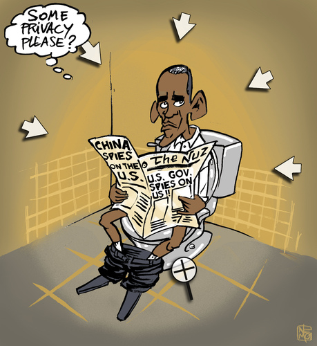 Cartoon: Privacy Please (medium) by NEM0 tagged privacy,surveillance,intelligece,nsa,cia,prism,obama,snowden,privacy,surveillance,intelligece,nsa,cia,prism,obama,snowden