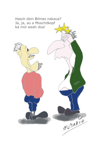 Cartoon: Da Bilmes naghaua (medium) by elmario55 tagged schwob,alldag,illertal