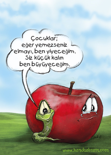 Cartoon: kids magazin (medium) by handelizm tagged apple