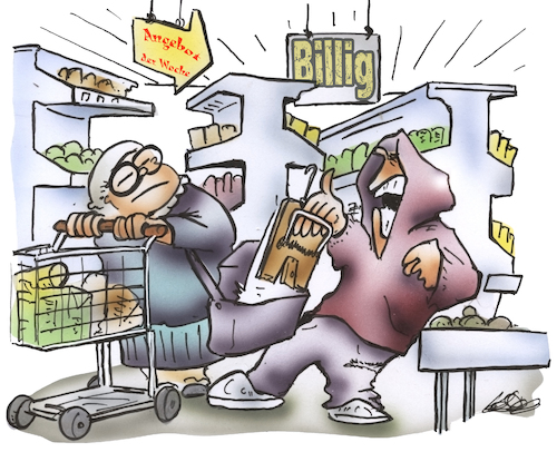 Cartoon: Diebstahlschutz (medium) by HSB-Cartoon tagged mausefalle,dieb,diebstahl,räuber,untat,verbrechen,klauen,supermarkt,senioren,taschendiebstahl,karikatur,einkaufen,cartoon,falle,waffe,kriminell,mausefalle,dieb,diebstahl,räuber,untat,verbrechen,klauen,supermarkt,senioren,taschendiebstahl,karikatur,einkaufen,cartoon,falle,waffe,kriminell