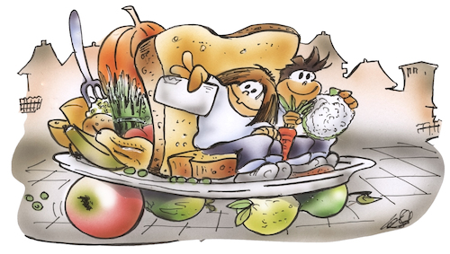 Cartoon: Essen auf Räder (medium) by HSB-Cartoon tagged gesundes,essen,mittag,mittagstisch,mensa,karikatur,schulessen,mensaessen,schule,schüler,übertagverpflegung,obst,gemüse,cartoon,kinder,schulzeit,teller,cartoonist,illustration,brot,übermittagbetreuung,gesundes,essen,mittag,mittagstisch,mensa,karikatur,schulessen,mensaessen,schule,schüler,übertagverpflegung,obst,gemüse,cartoon,kinder,schulzeit,teller,cartoonist,illustration,brot,übermittagbetreuung