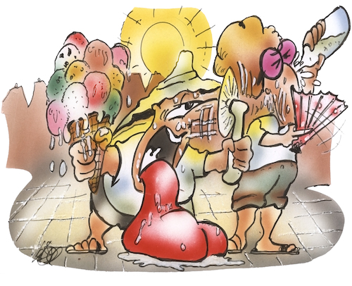 Cartoon: Hitzewelle (medium) by HSB-Cartoon tagged hitzewelle,sommer,sommerwetter,temperatur,heiß,sonne,hitzewallung,wetter,eis,abkühlung,überhitzung,erfrischung,erfrischen,heißwetterlage,hitzeschock,hitzeschlag,klima,sommersonne,kreislaufkollaps,hitzesynkope,austrocknen,wasser,trinken,hitzewelle,sommer,sommerwetter,temperatur,heiß,sonne,hitzewallung,wetter,eis,abkühlung,überhitzung,erfrischung,erfrischen,heißwetterlage,hitzeschock,hitzeschlag,klima,sommersonne,kreislaufkollaps,hitzesynkope,austrocknen,wasser,trinken