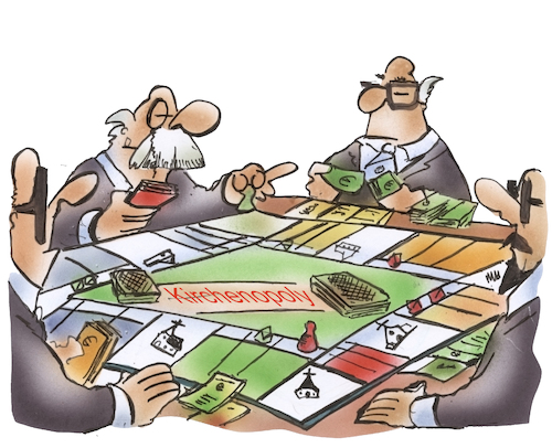 Cartoon: Kirchenopoly (medium) by HSB-Cartoon tagged kirchenverkauf,kirchenimmobile,immobilien,immobilienmarkt,kirchenopoly,monopoly,kirchenaustritt,aussegnung,kirchengeschacher,kirchenschließung,karikatur,pastor,katholische,kirche,evangelische,kirchenverkauf,kirchenimmobile,immobilien,immobilienmarkt,kirchenopoly,monopoly,kirchenaustritt,aussegnung,kirchengeschacher,kirchenschließung,karikatur,pastor,katholische,kirche,evangelische